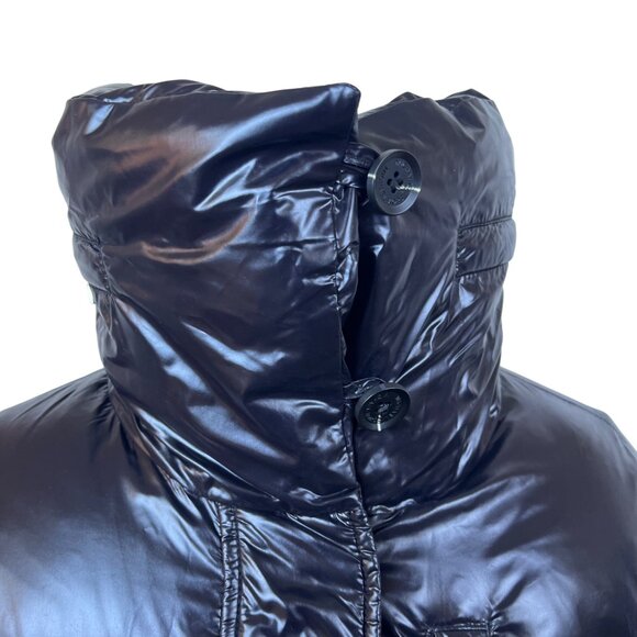 Michael Kors Womens Black Nylon Puffer Jacket Zip-Up With High Collar Size XXS - Picture 5 of 11